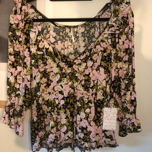 Free People floral blouse